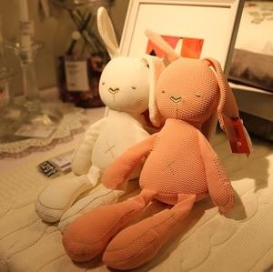 可爱情侣公仔一对大牙小挂件玩具手工制作娃娃布偶粉色婴儿睡觉